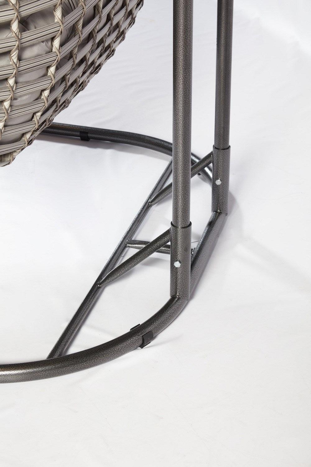 Balansoar de gradina Lux Rattan cu 2 locuri Arkadas, Gri, 173 x 214 x 120 cm