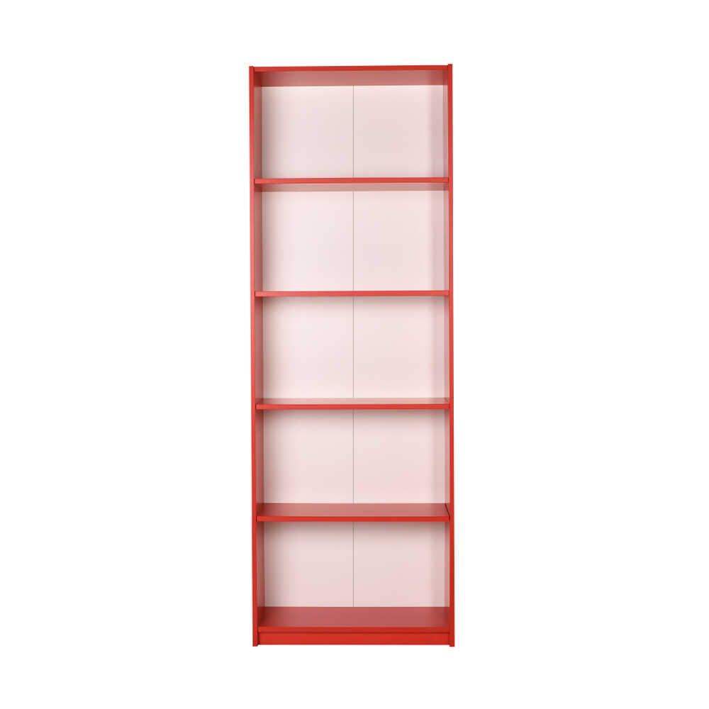Biblioteca Adore Modern, 5 rafturi, 64x182x26 cm - Rosu
