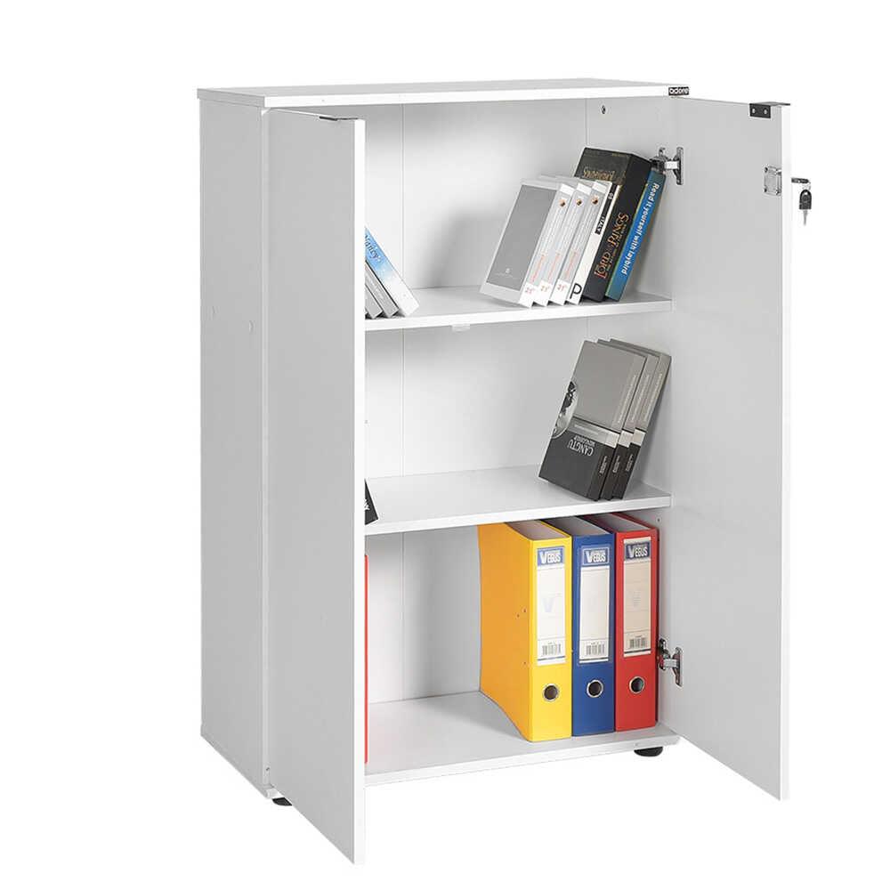 Biblioteca Adore Rio, 2 usi cu cheie, 3 rafturi, 72 x 109 x 34 cm