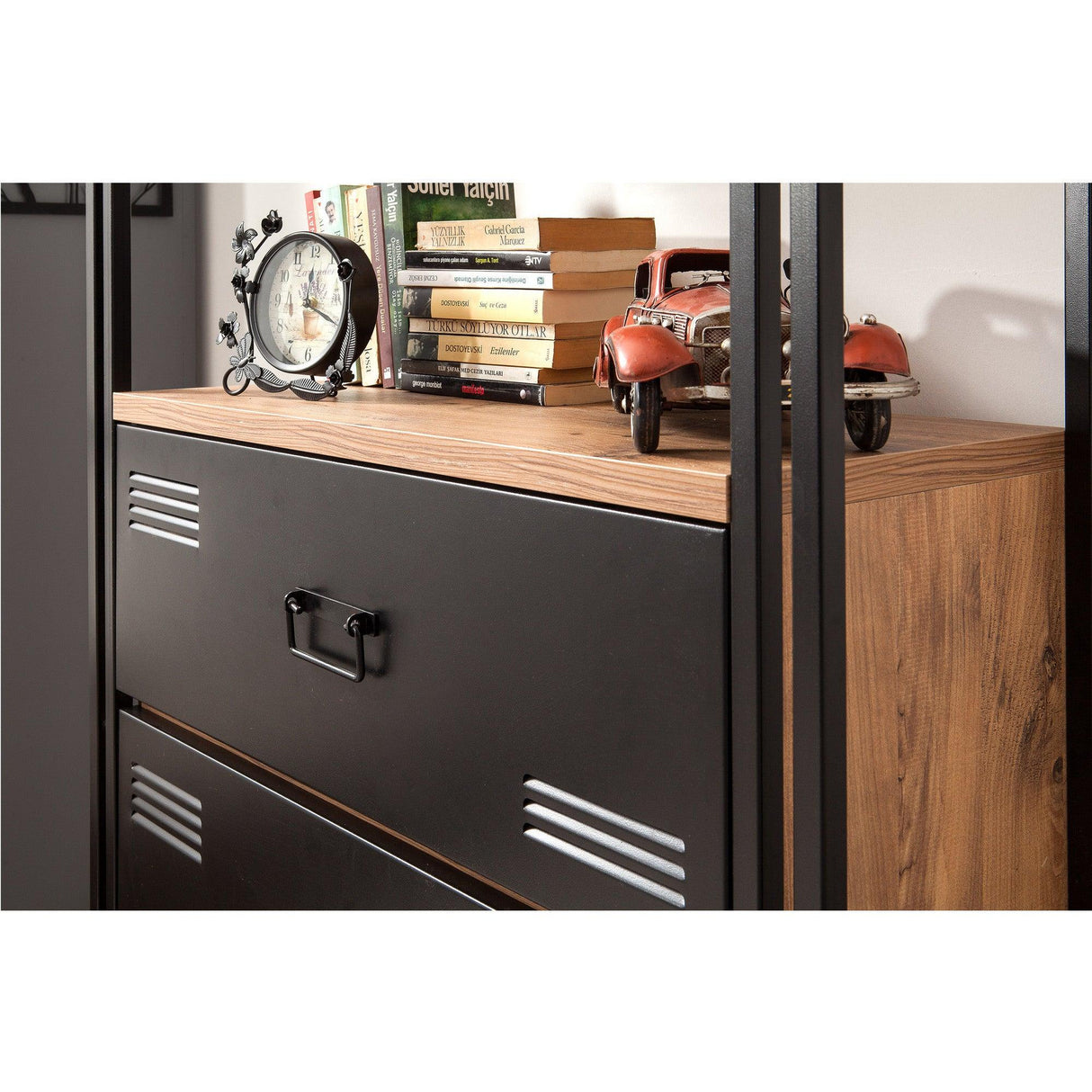 Biblioteca CosmoCortex, Stejar, 90x180x35 cm