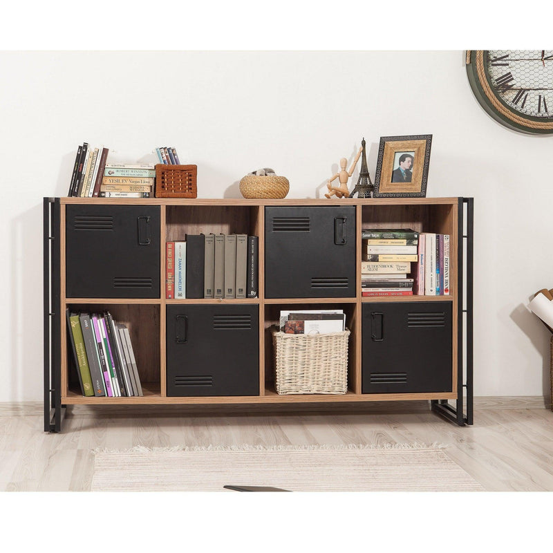 Biblioteca CosmoMatrix, Stejar, 164x89x35 cm