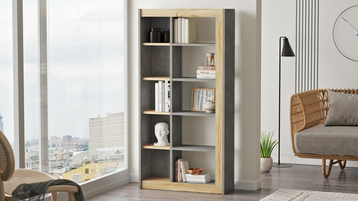 Biblioteca Onetor, Stejar, 75x149x25 cm