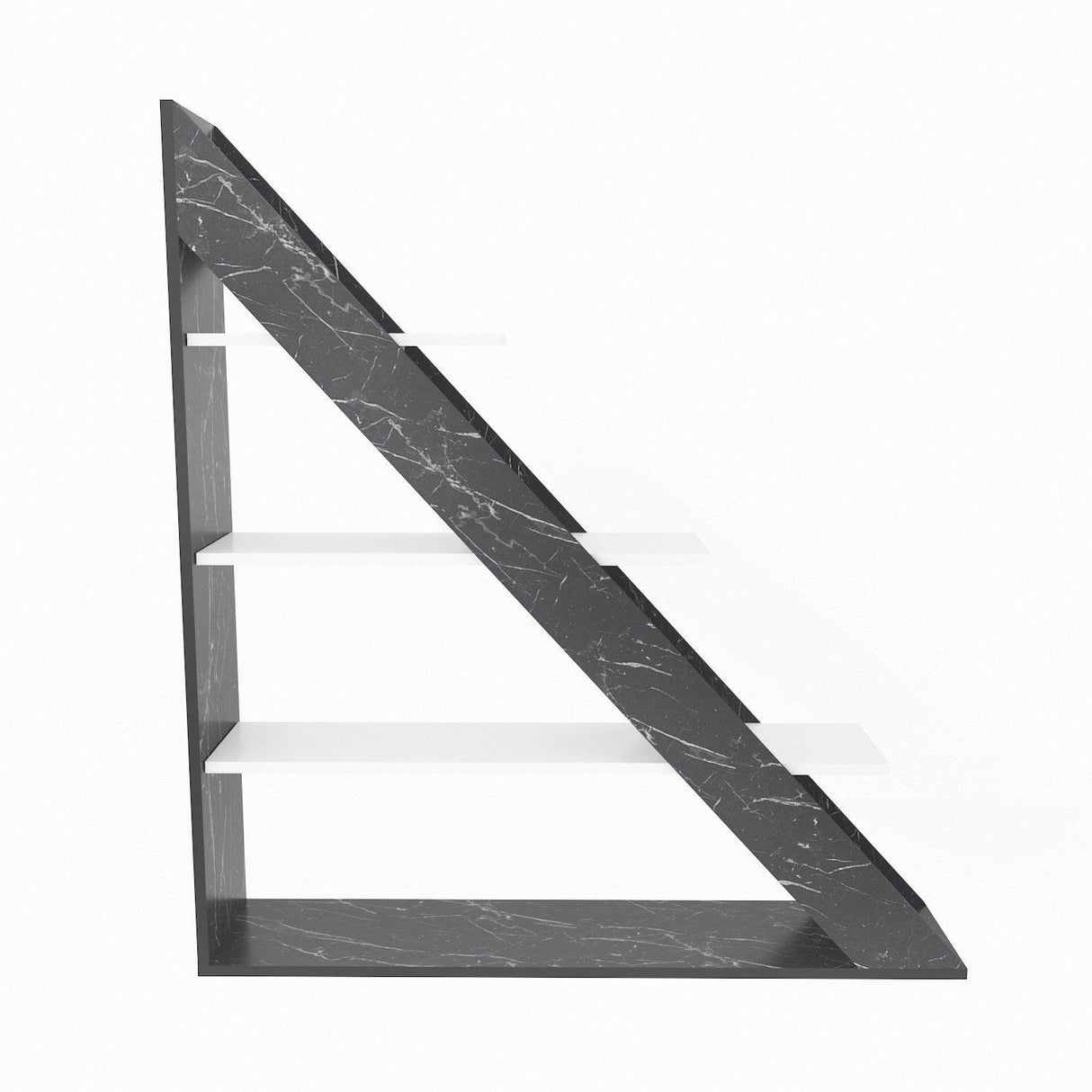 Biblioteca Pisagor cu 4 Rafturi, 120x132x25 cm - Negru