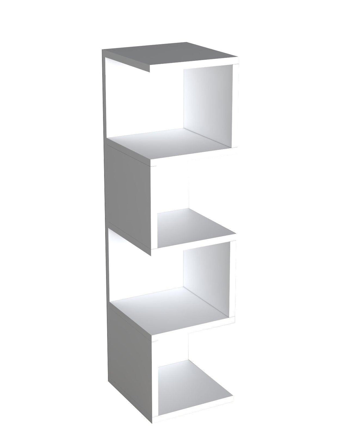 Biblioteca Queen, Alb, 25 x 95 x 27 cm