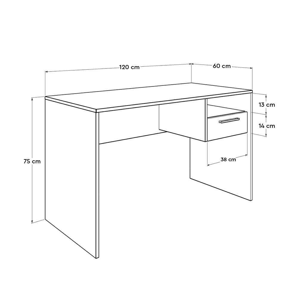 Birou Adore Concept, 120 x 75 x 60 cm - Maro