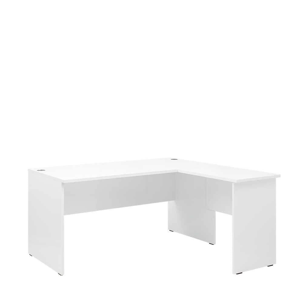 Birou Adore L Rio Office, Interschimbabil, Masa de colt, 160x75x144 cm - Alb