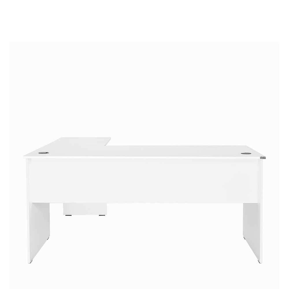 Birou Adore L Rio Office, Interschimbabil, Masa de colt, 160x75x144 cm - Alb