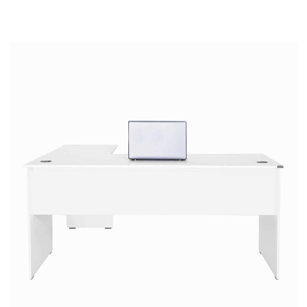 Birou Adore L Rio Office, Interschimbabil, Masa de colt, 160x75x144 cm - Alb