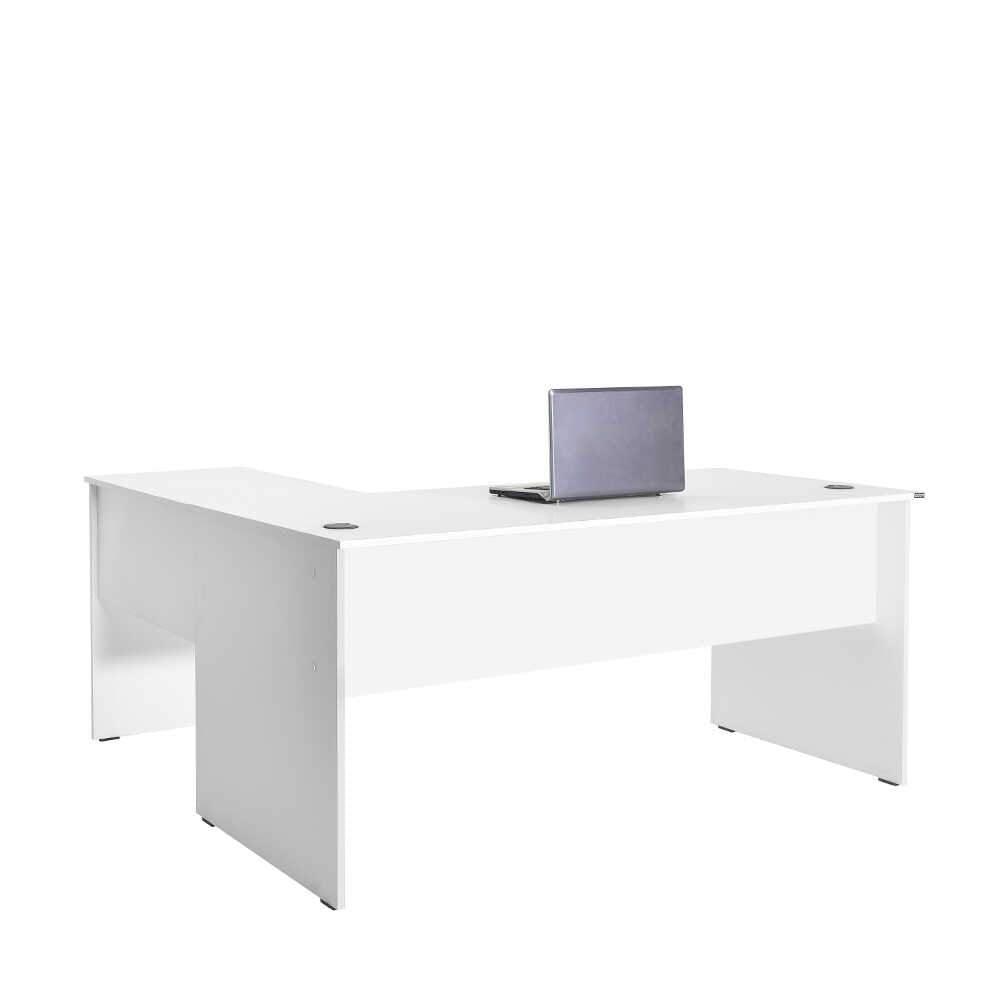 Birou Adore L Rio Office, Interschimbabil, Masa de colt, 160x75x144 cm - Alb
