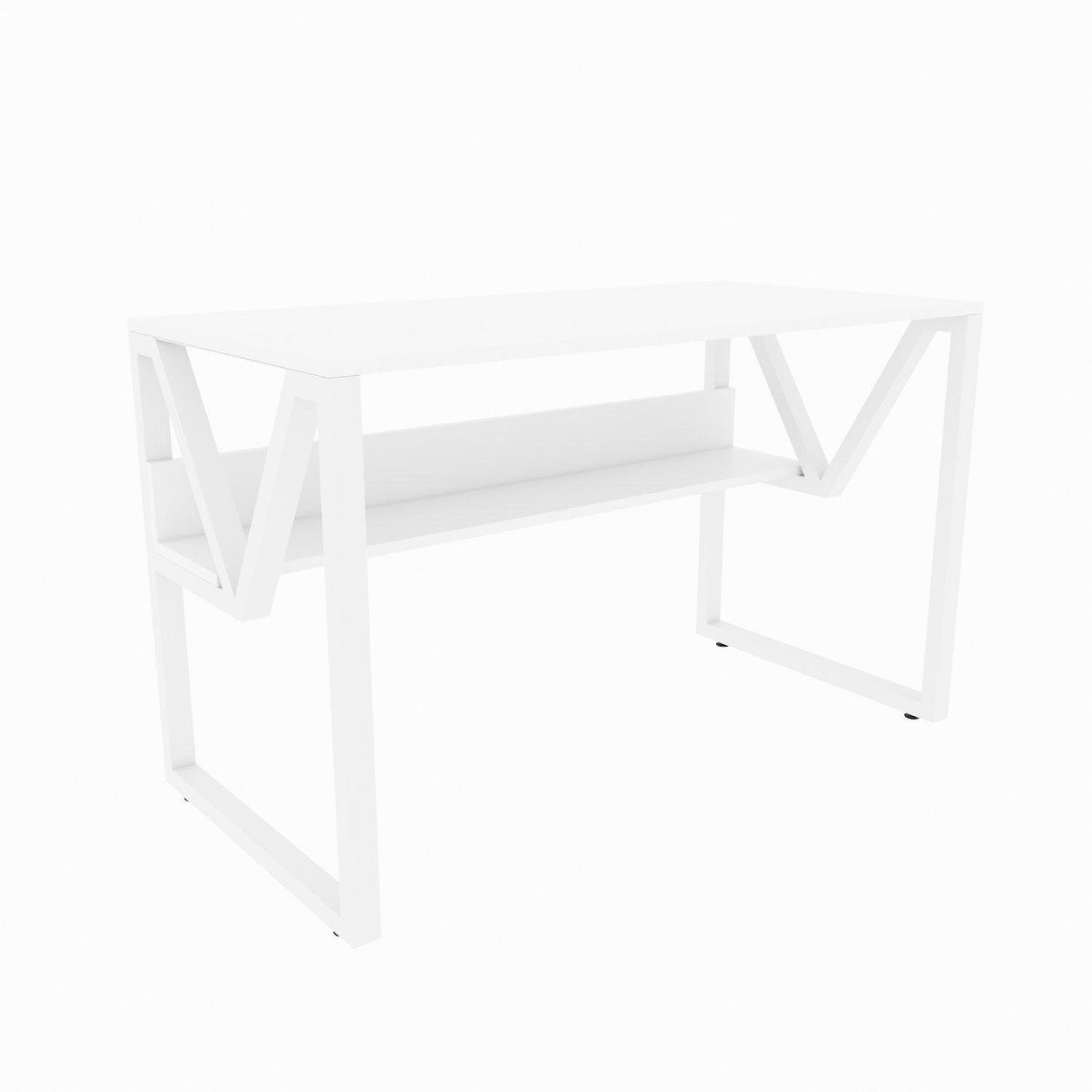 Birou Anol Elegant cu loc de depozitare, 120x73x60 cm - Alb