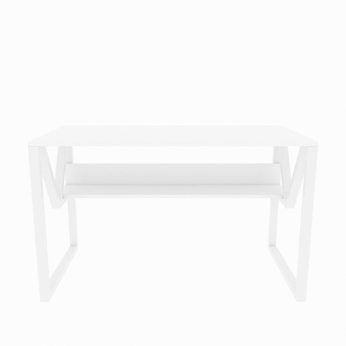 Birou Anol Elegant cu loc de depozitare, 120x73x60 cm - Alb