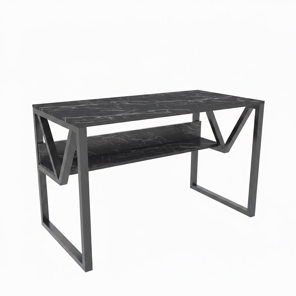 Birou Anol Elegant cu loc de depozitare, 120x73x60 cm - Negru