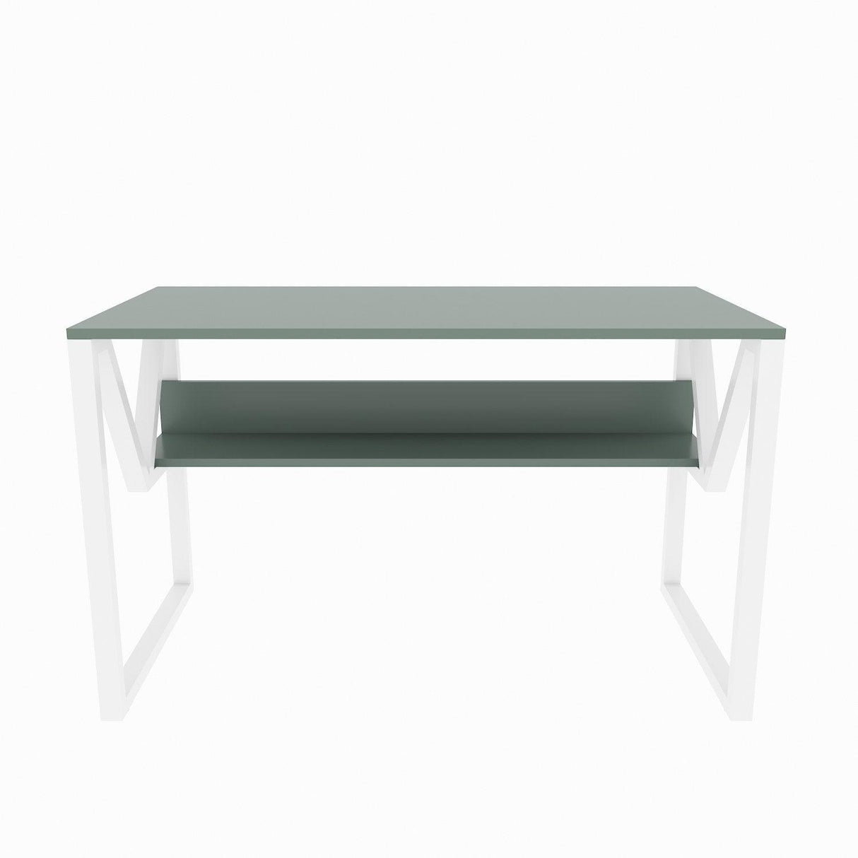 Birou Anol Elegant cu loc de depozitare, 120x73x60 cm - Verde Alb
