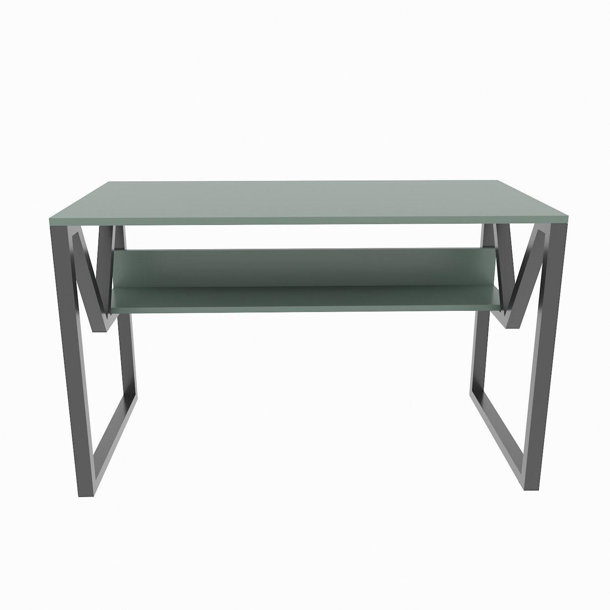 Birou Anol Elegant cu loc de depozitare, 120x73x60 cm - Verde Negru