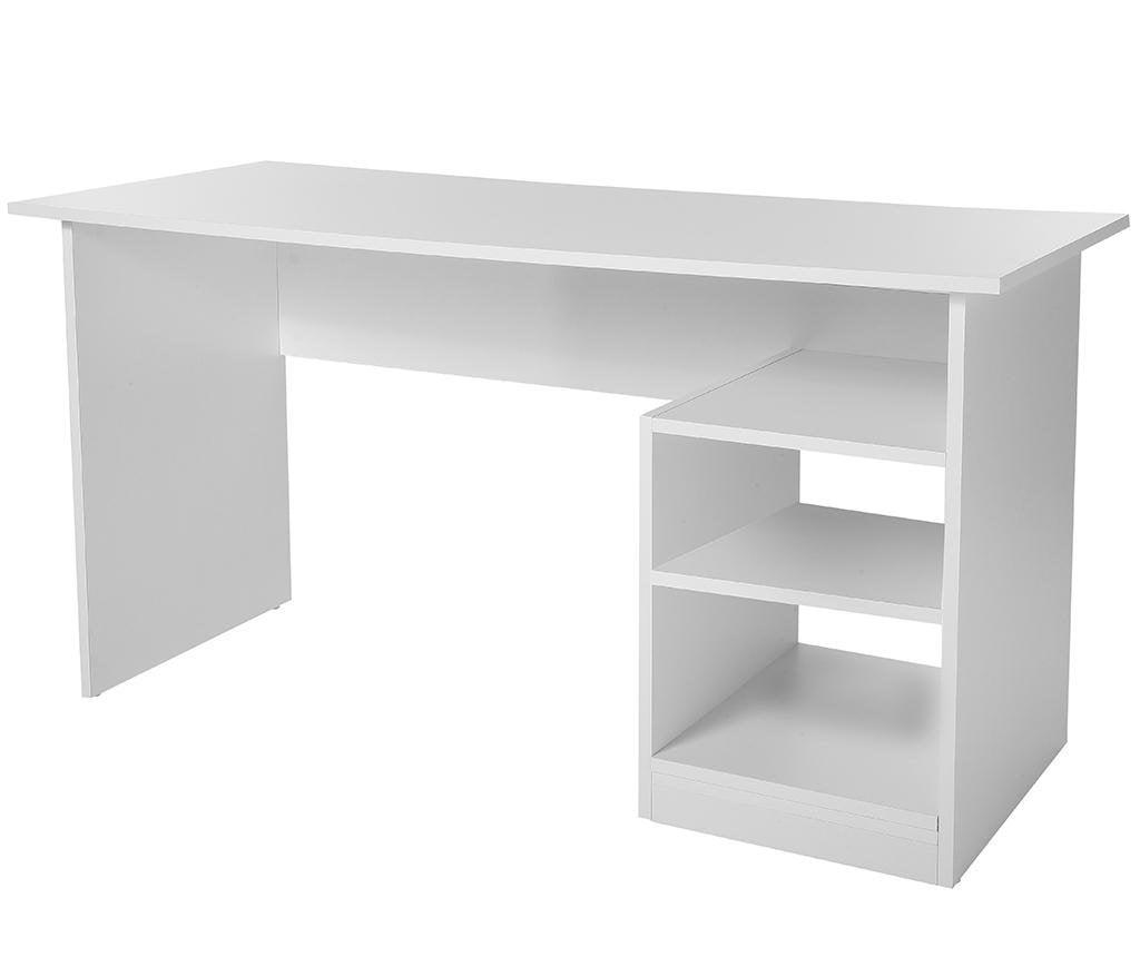 Birou Demir cu rafturi , Alb, 120 x 74 x 50 cm