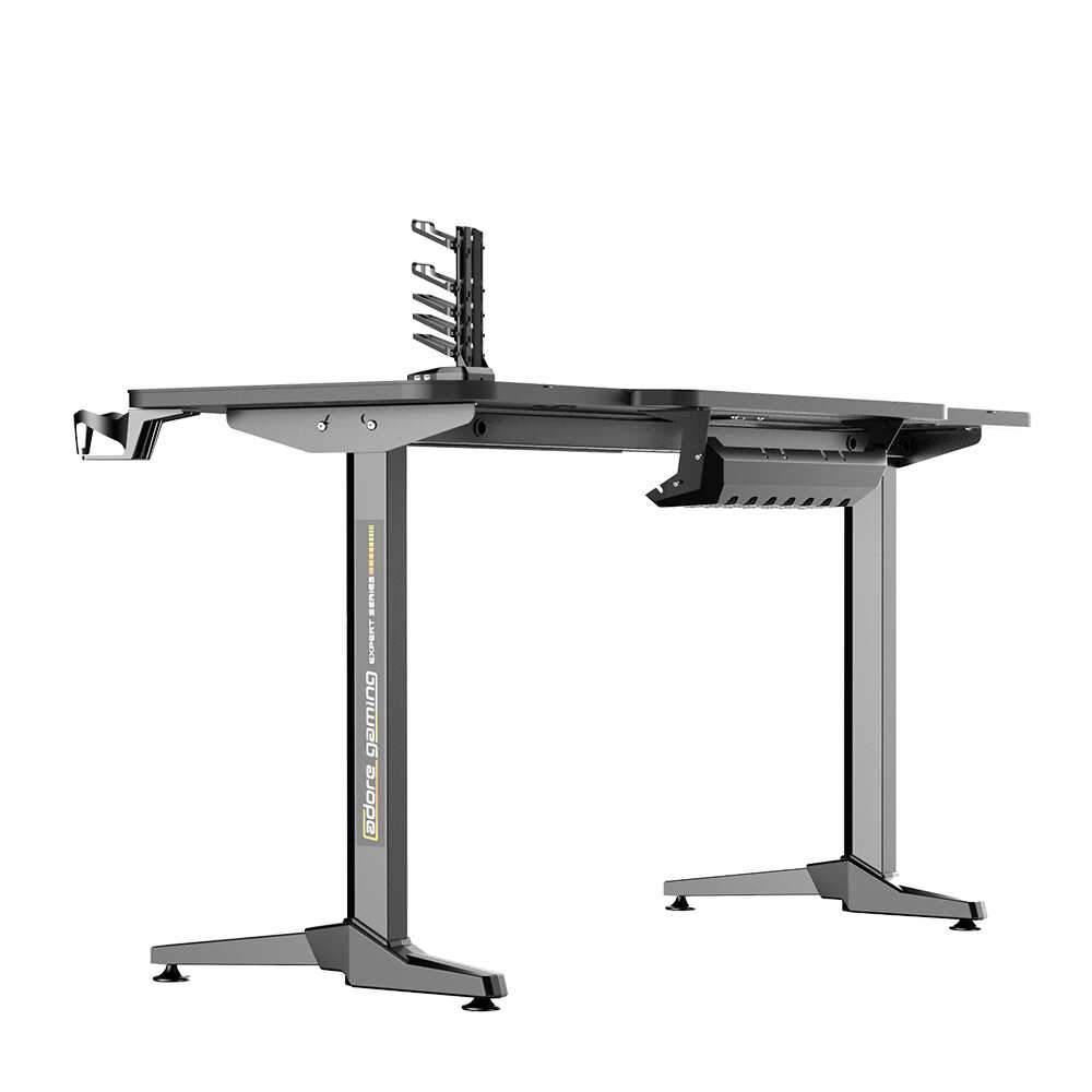 Birou Gaming Adore CARBON SERIES X9, 140 x 66 x 75 cm, suprafata carbon, mousepad, USB gamepad holder, suport pentru casti si pahar, cutie cabluri