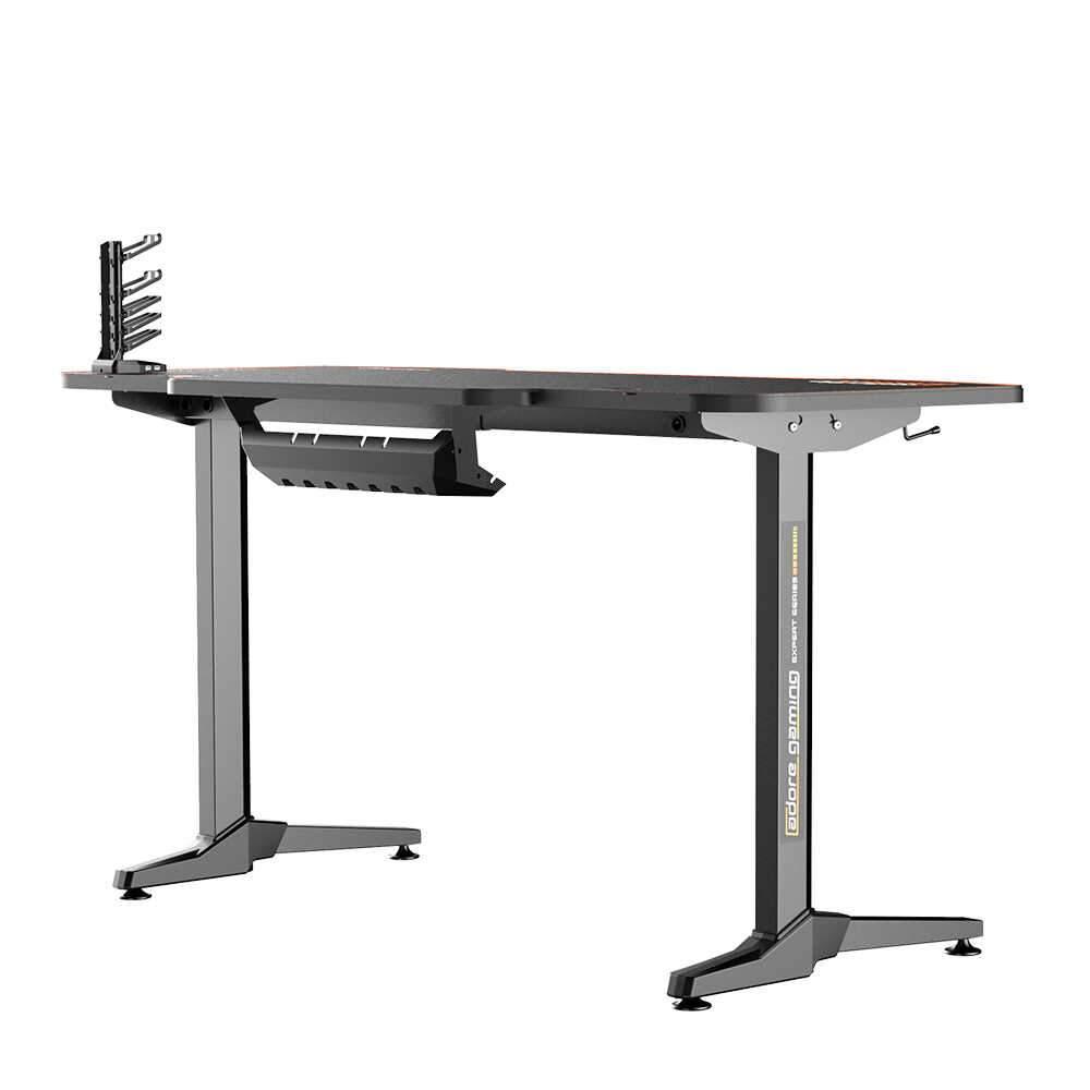 Birou Gaming Adore CARBON SERIES X9, 140 x 66 x 75 cm, suprafata carbon, mousepad, USB gamepad holder, suport pentru casti si pahar, cutie cabluri