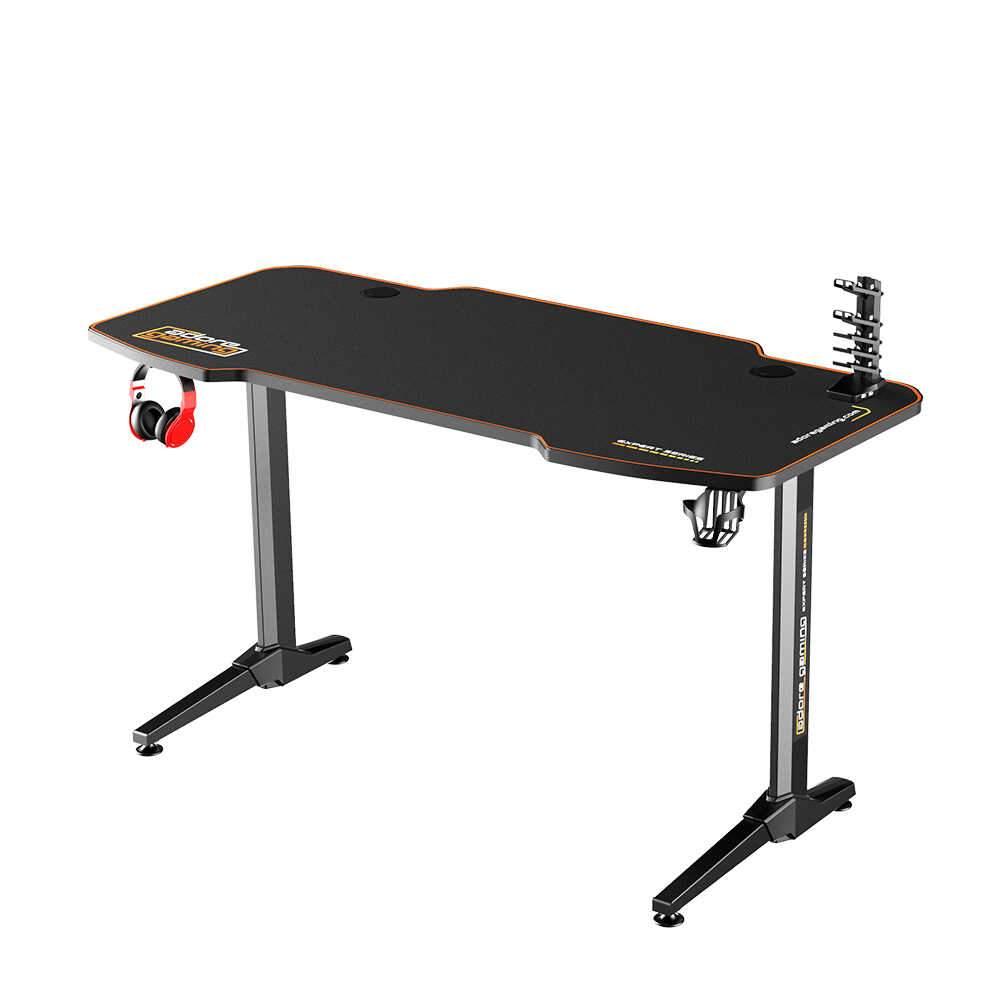 Birou Gaming Adore CARBON SERIES X9, 140 x 66 x 75 cm, suprafata carbon, mousepad, USB gamepad holder, suport pentru casti si pahar, cutie cabluri