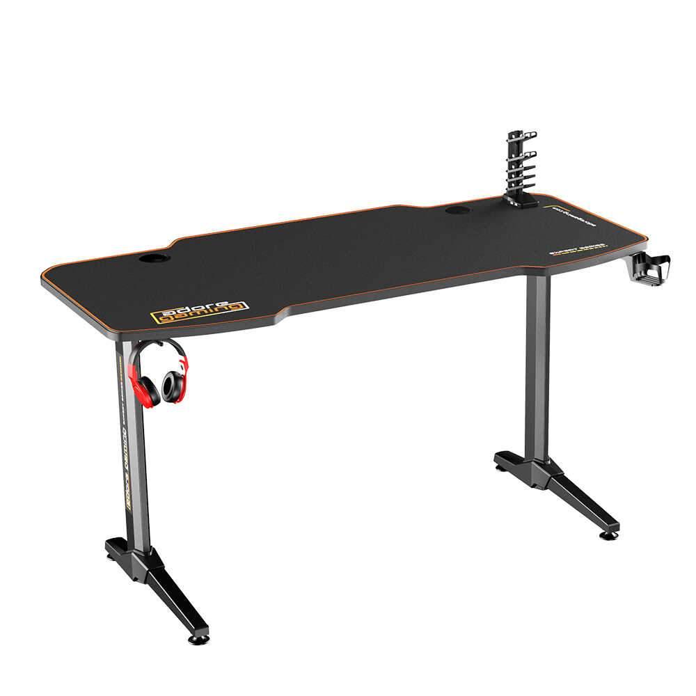 Birou Gaming Adore CARBON SERIES X9, 140 x 66 x 75 cm, suprafata carbon, mousepad, USB gamepad holder, suport pentru casti si pahar, cutie cabluri