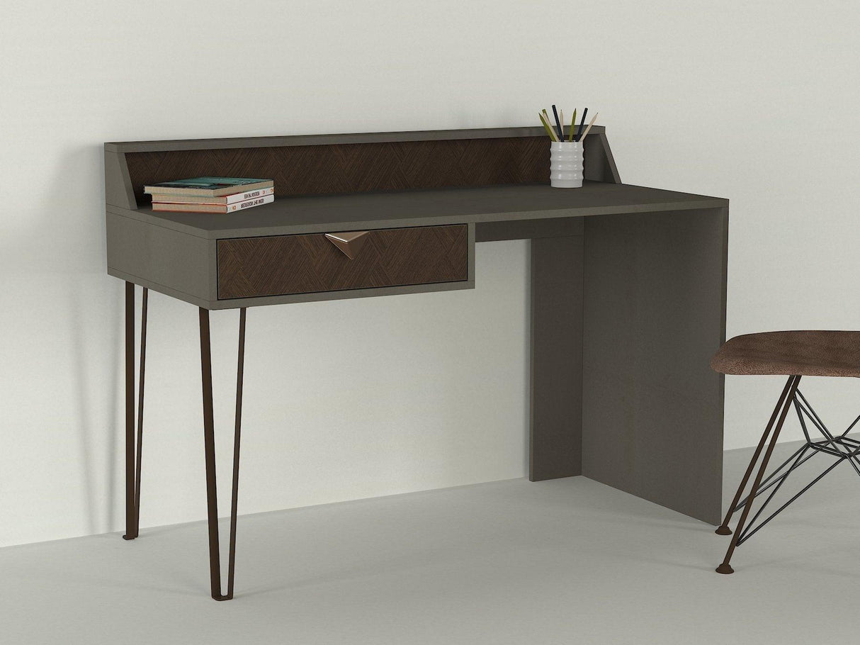 Birou Linea, Gri Inchis/Maro, 120 x 76 x 61 cm