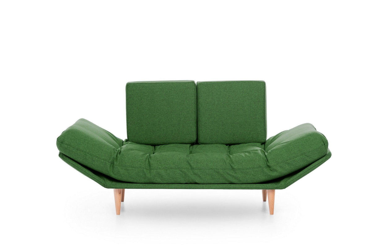Canapea extensibila cu 3 Locuri Nina, Verde, 200 x 85 x 80 cm