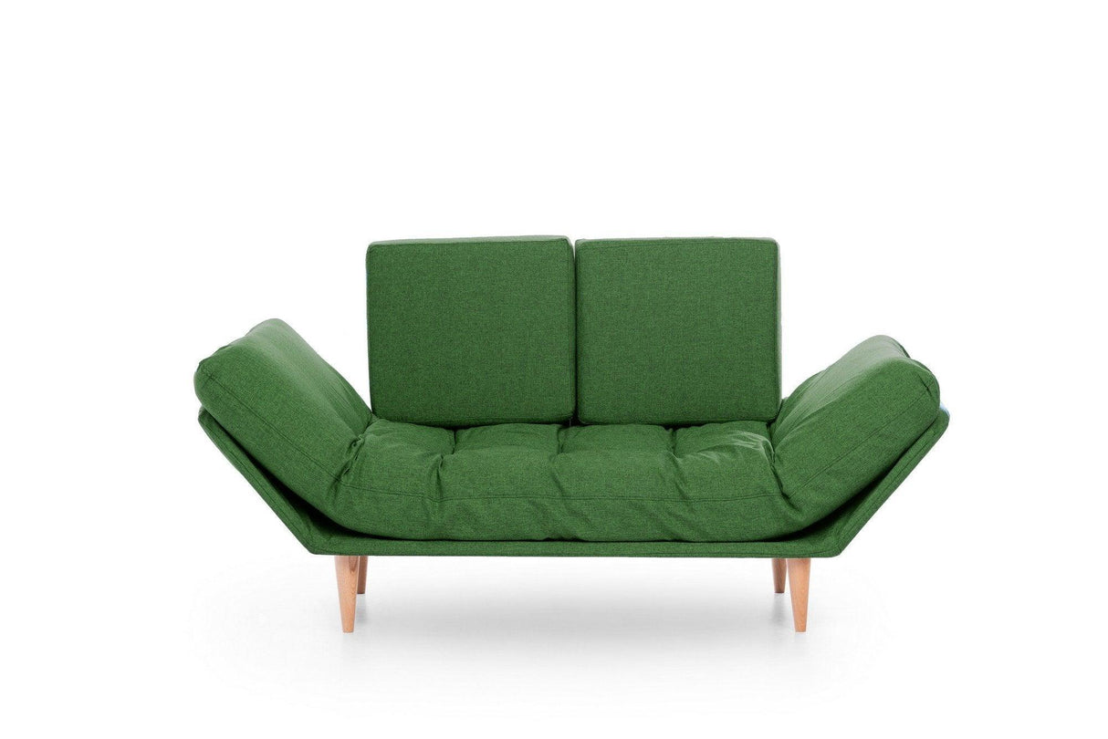 Canapea extensibila cu 3 Locuri Nina, Verde, 200 x 85 x 80 cm