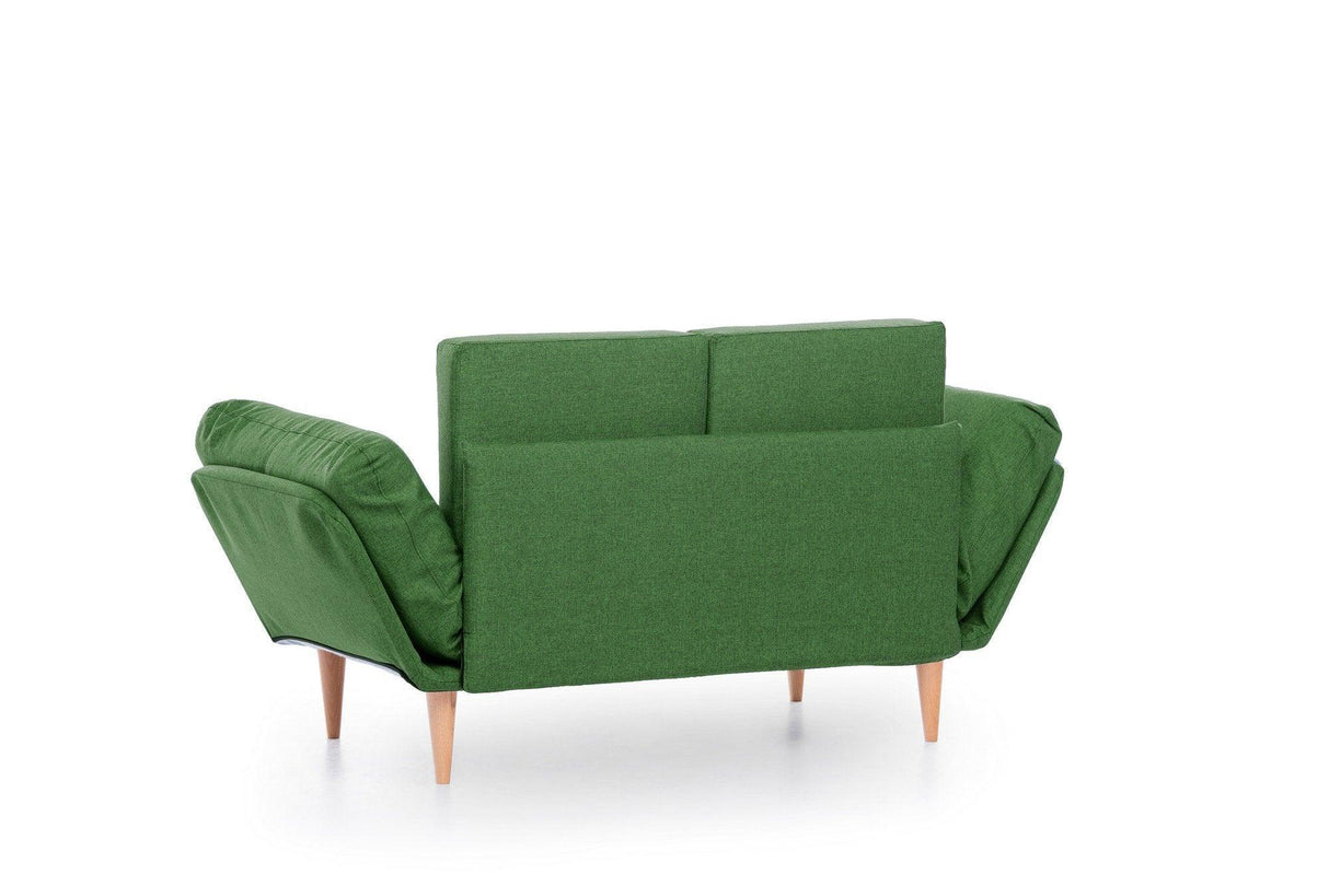 Canapea extensibila cu 3 Locuri Nina, Verde, 200 x 85 x 80 cm