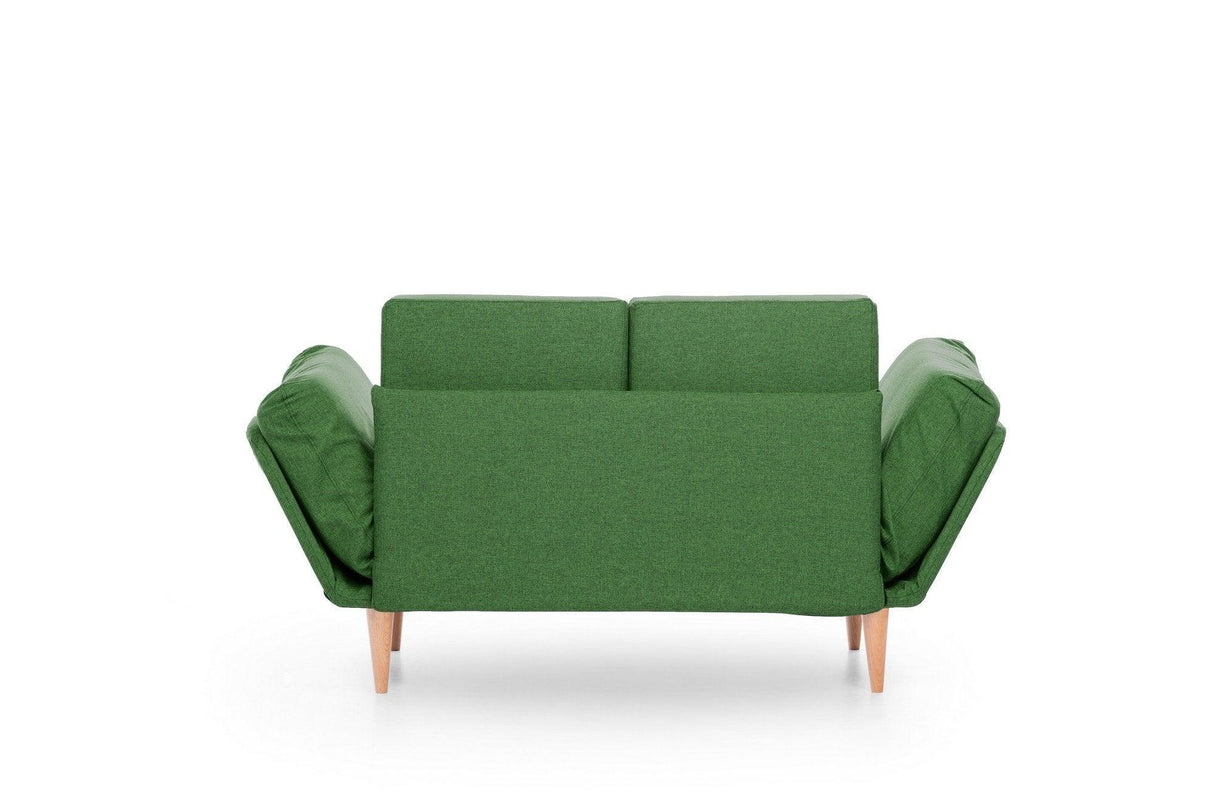 Canapea extensibila cu 3 Locuri Nina, Verde, 200 x 85 x 80 cm