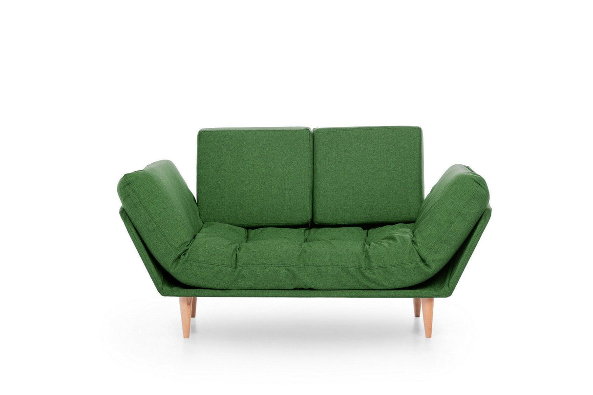 Canapea extensibila cu 3 Locuri Nina, Verde, 200 x 85 x 80 cm