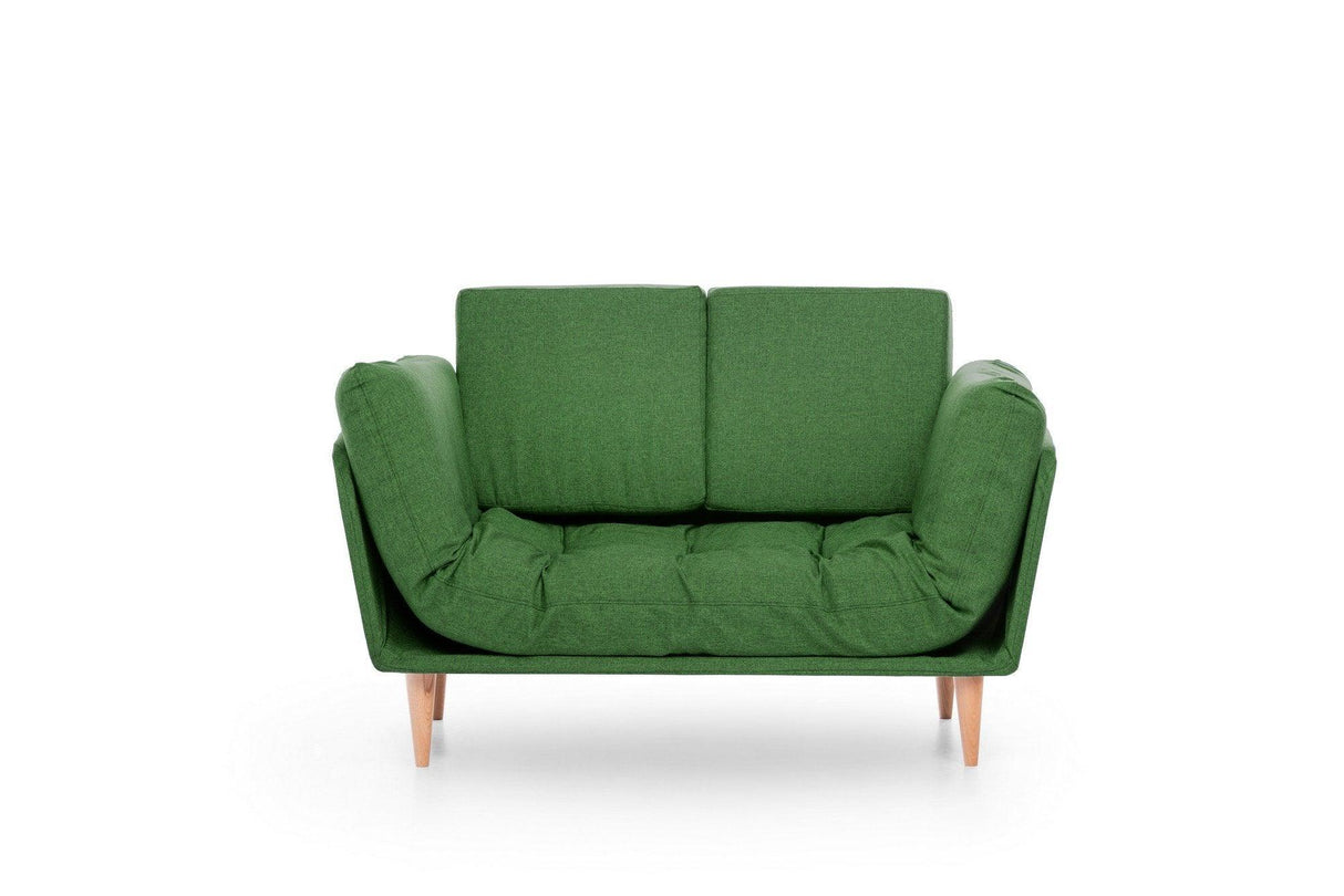 Canapea extensibila cu 3 Locuri Nina, Verde, 200 x 85 x 80 cm