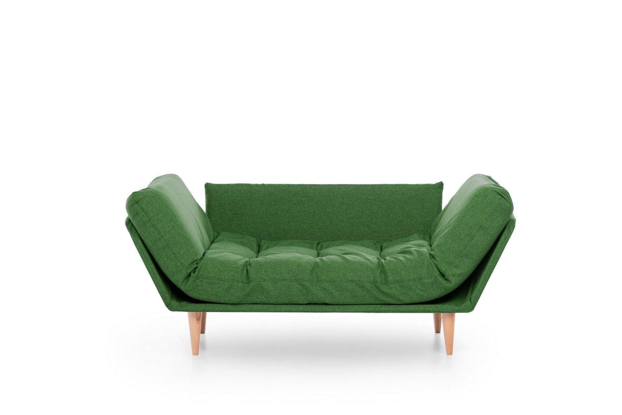 Canapea extensibila cu 3 Locuri Nina, Verde, 200 x 85 x 80 cm