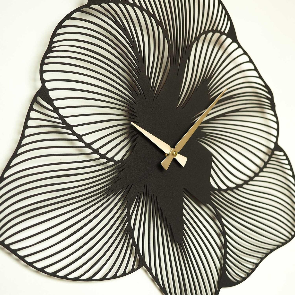 Ceas de perete Azalea Metal Wall Clock - Black, Negru, 70 x 70 cm