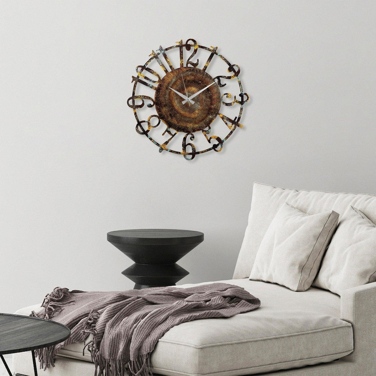 Ceas de perete Metal Wall Clock 15, Multicolor, 48x1x48 cm