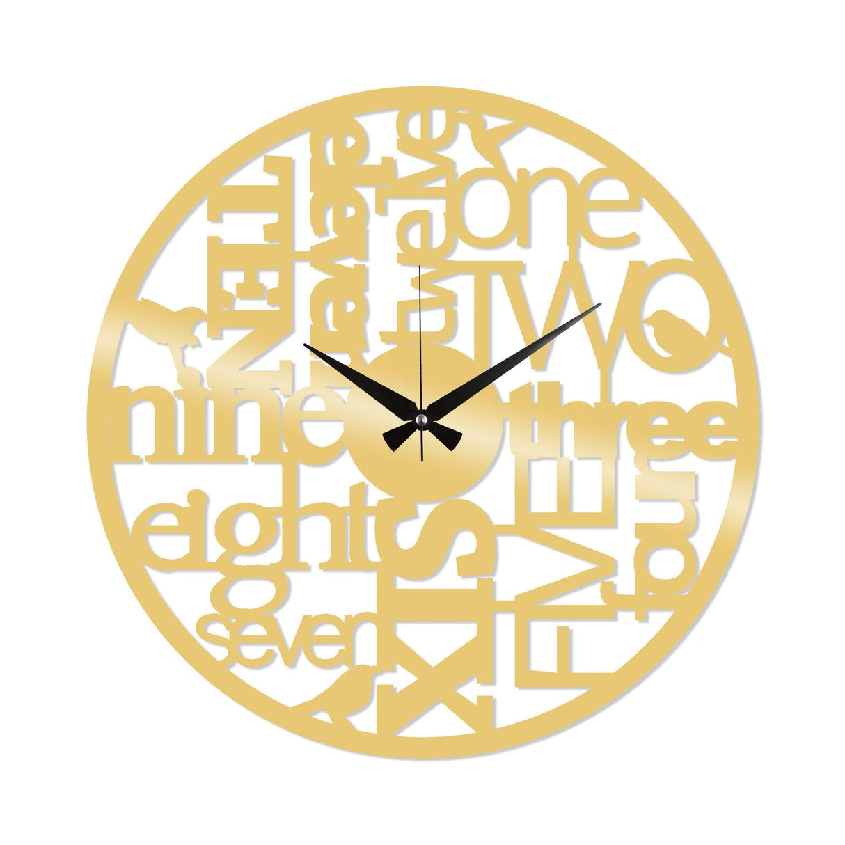 Ceas de perete Metal Wall Clock 32 - Gold, Aur, 48x1x48 cm