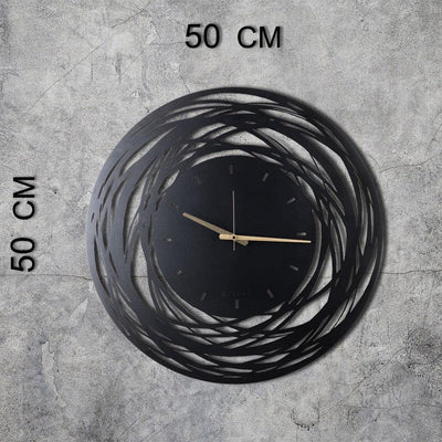 Ceas de perete Timeless Zone, Negru, 50 x 50 cm