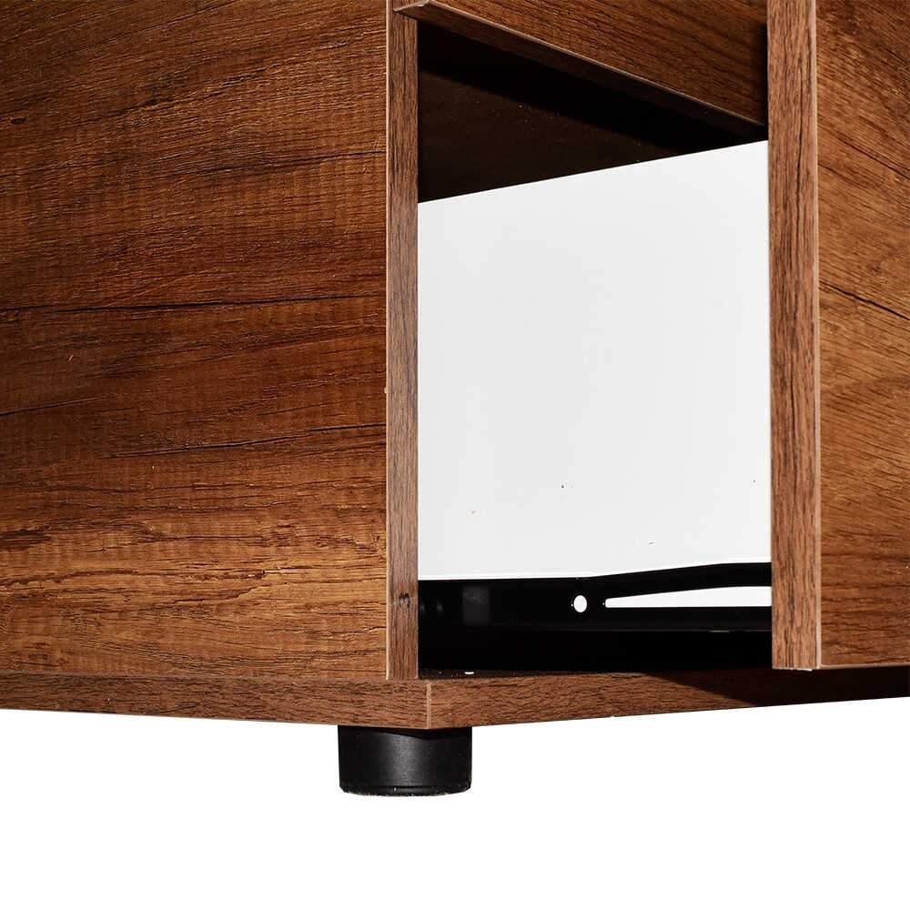 Comoda Adore Trendline, 4 sertare, Alb - Nuc, 73x96x44 cm - Maro