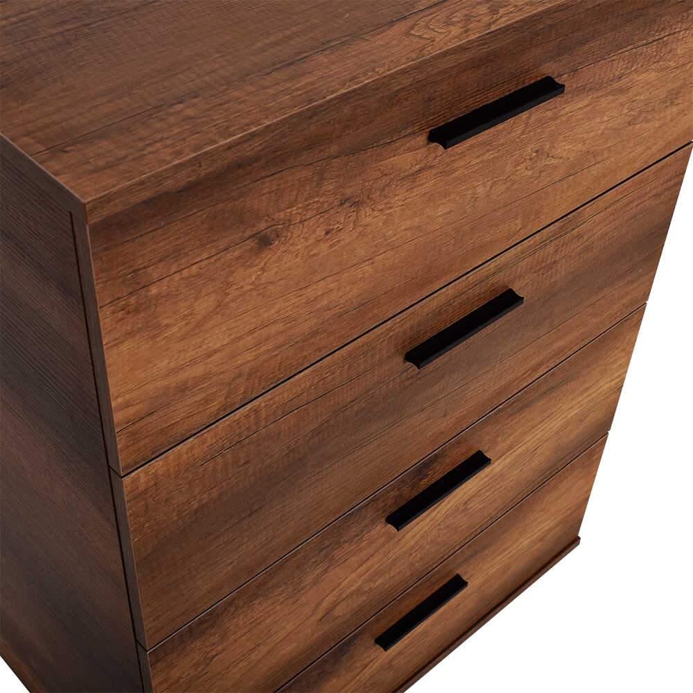 Comoda Adore Trendline, 4 sertare, Alb - Nuc, 73x96x44 cm - Nuc
