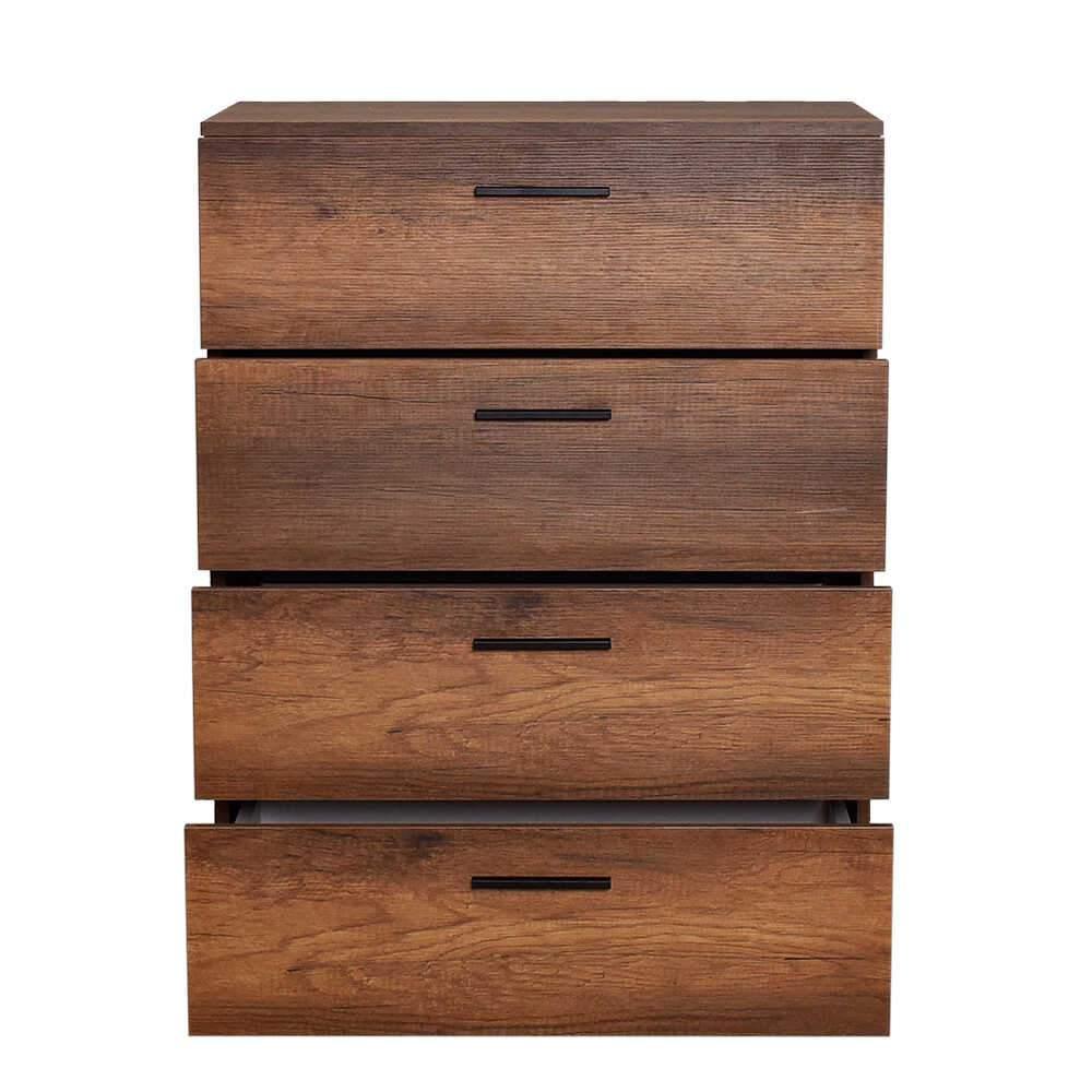 Comoda Adore Trendline, 4 sertare, Alb - Nuc, 73x96x44 cm - Nuc