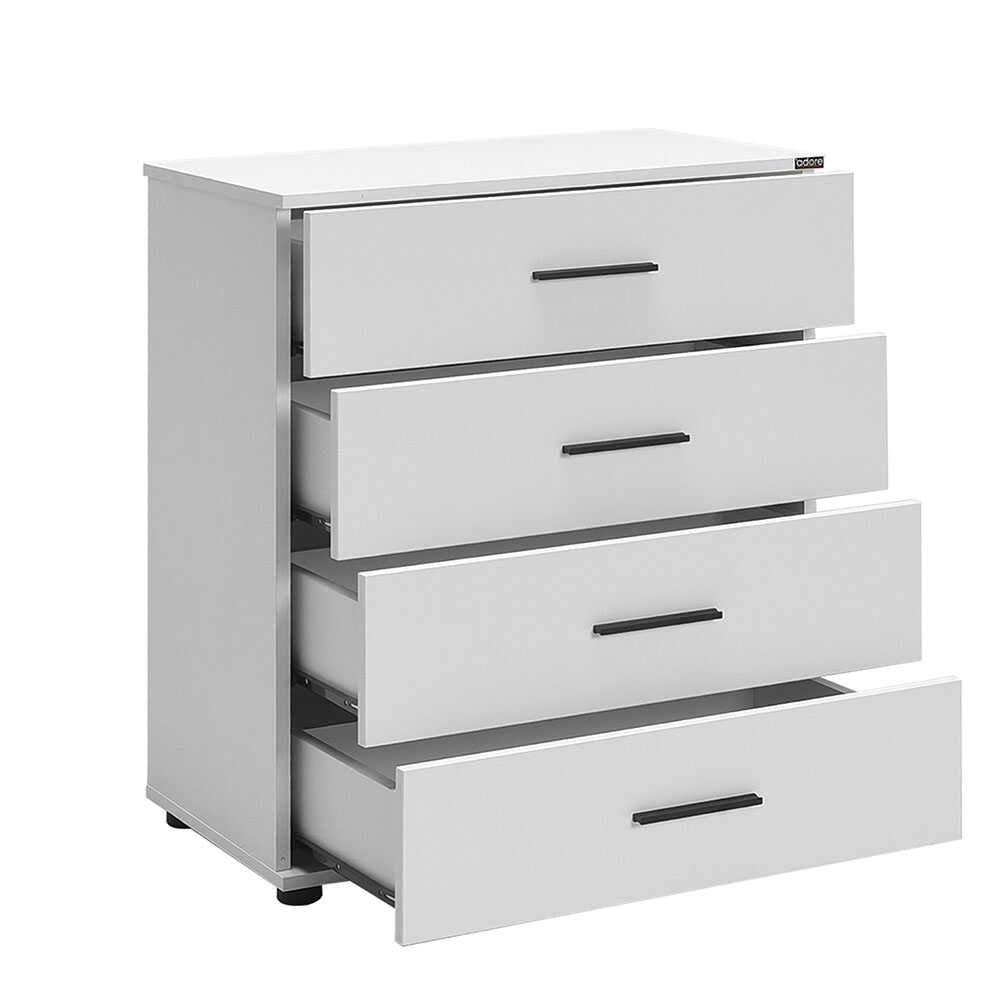 Comoda Adore White, 4 sertare, 65x78x41 cm - Alb