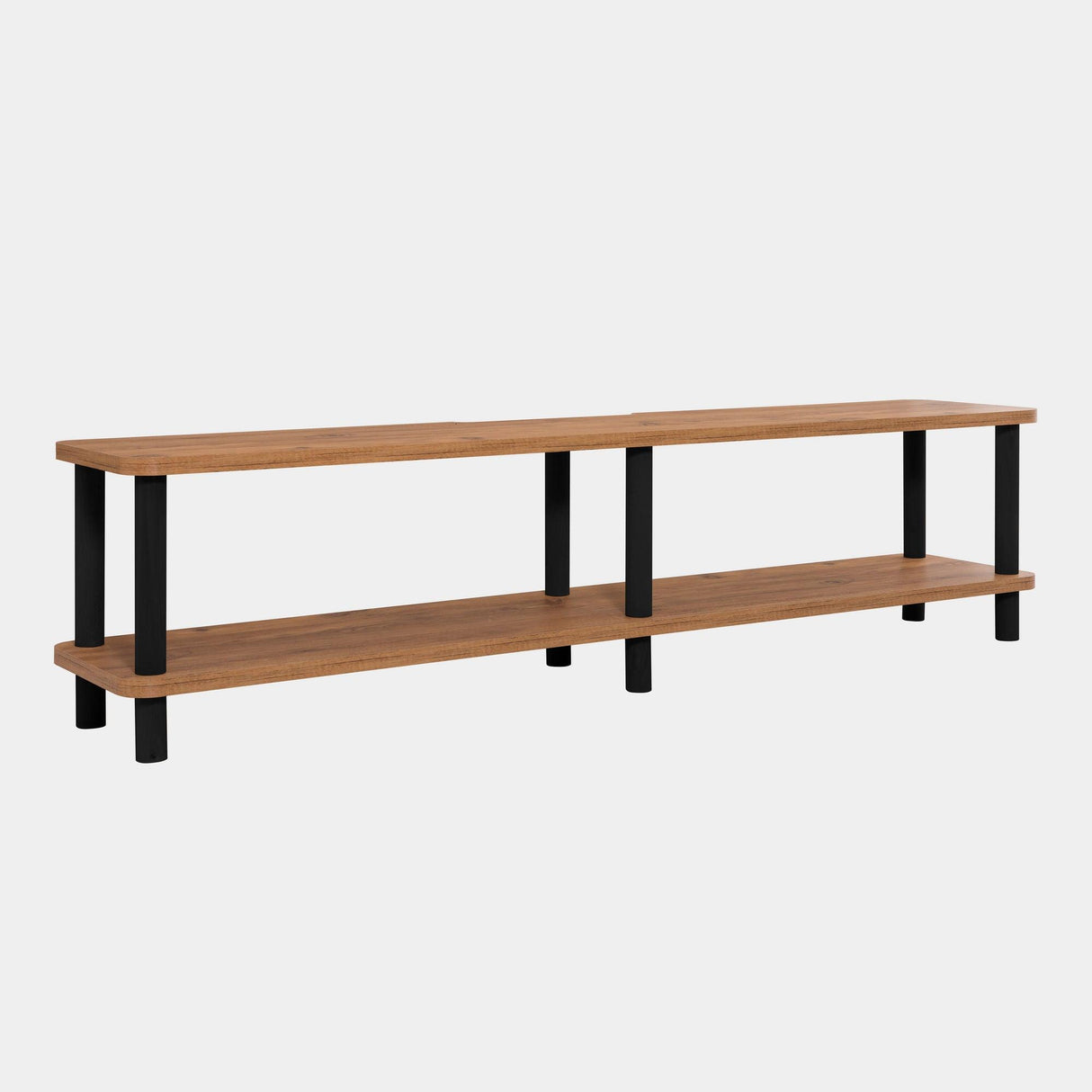 Comoda TV Hustar, Negru - Stejar, 180 x 44 x 35 cm