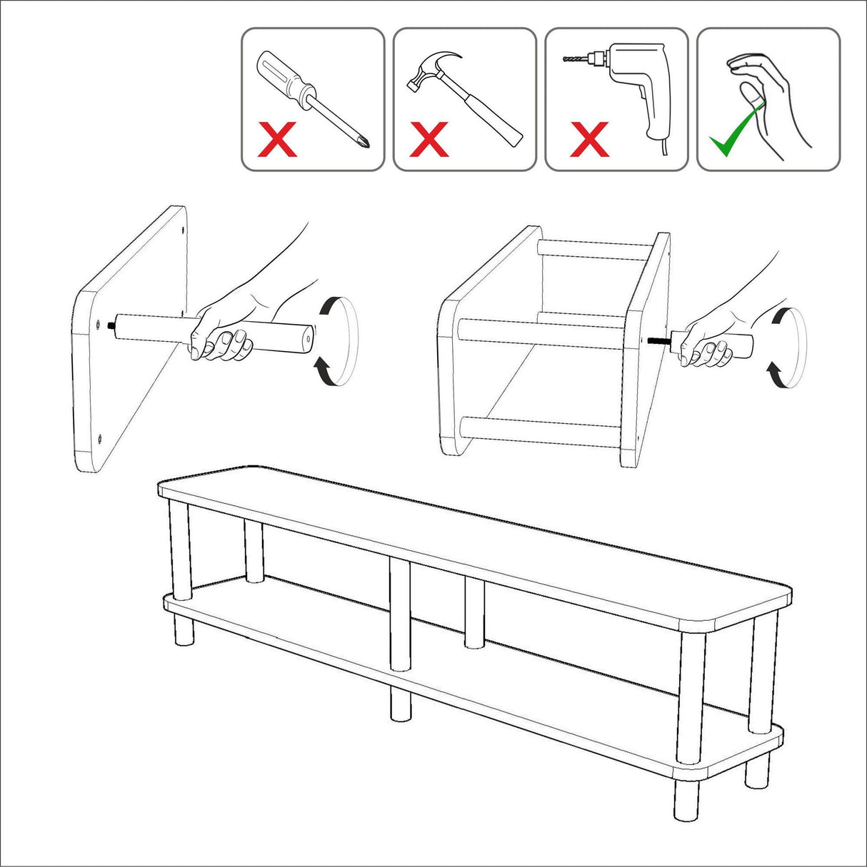 Comoda TV Hustar, Negru - Stejar, 180 x 44 x 35 cm