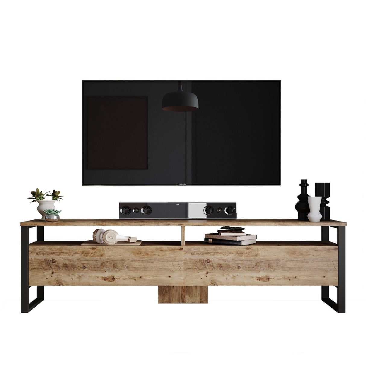 Comoda TV Telvira 19, Stejar, 180x56x36 cm