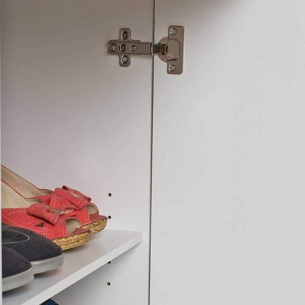 Corp Mobil Adore Diamond, cu usa, sertar si rotile, Alb, 50x100x40 cm