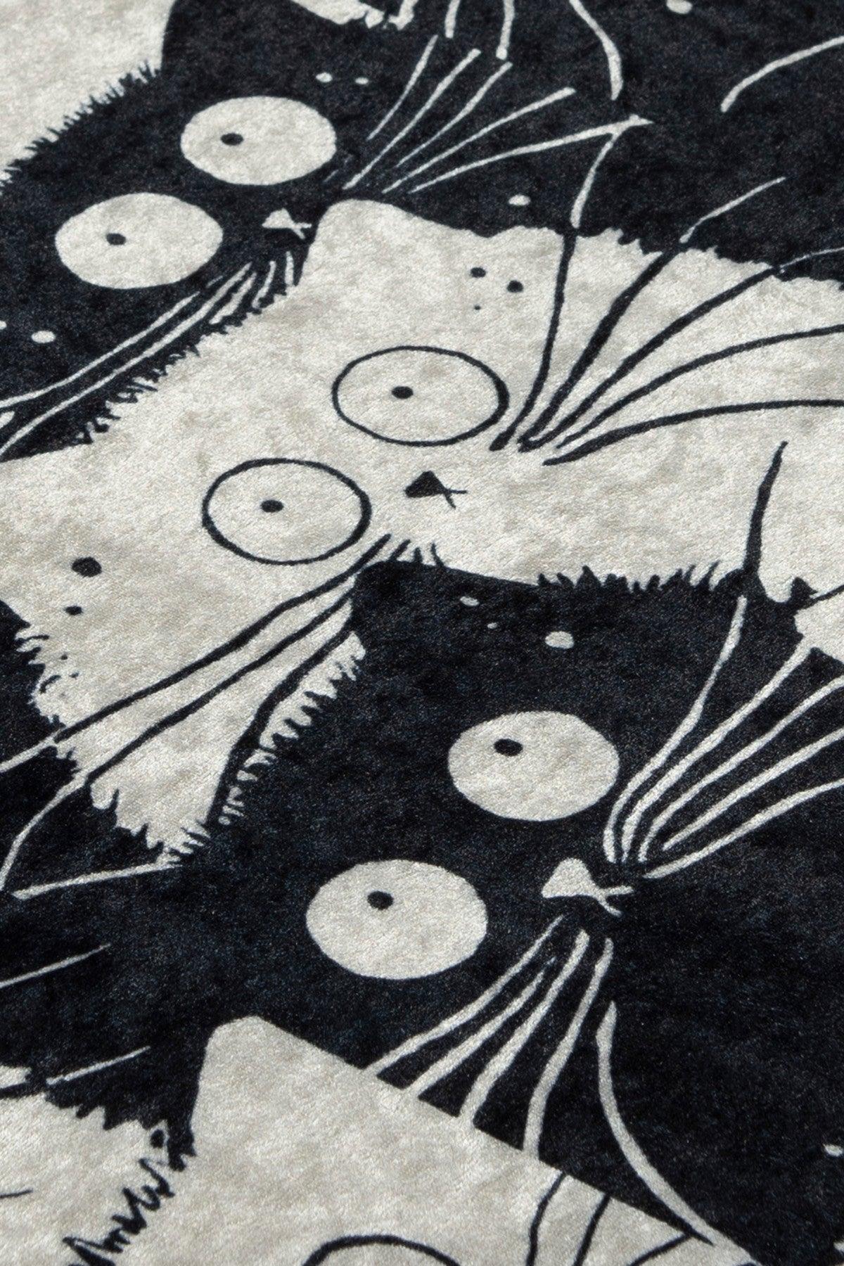 Covor de baie, Alb - Negru