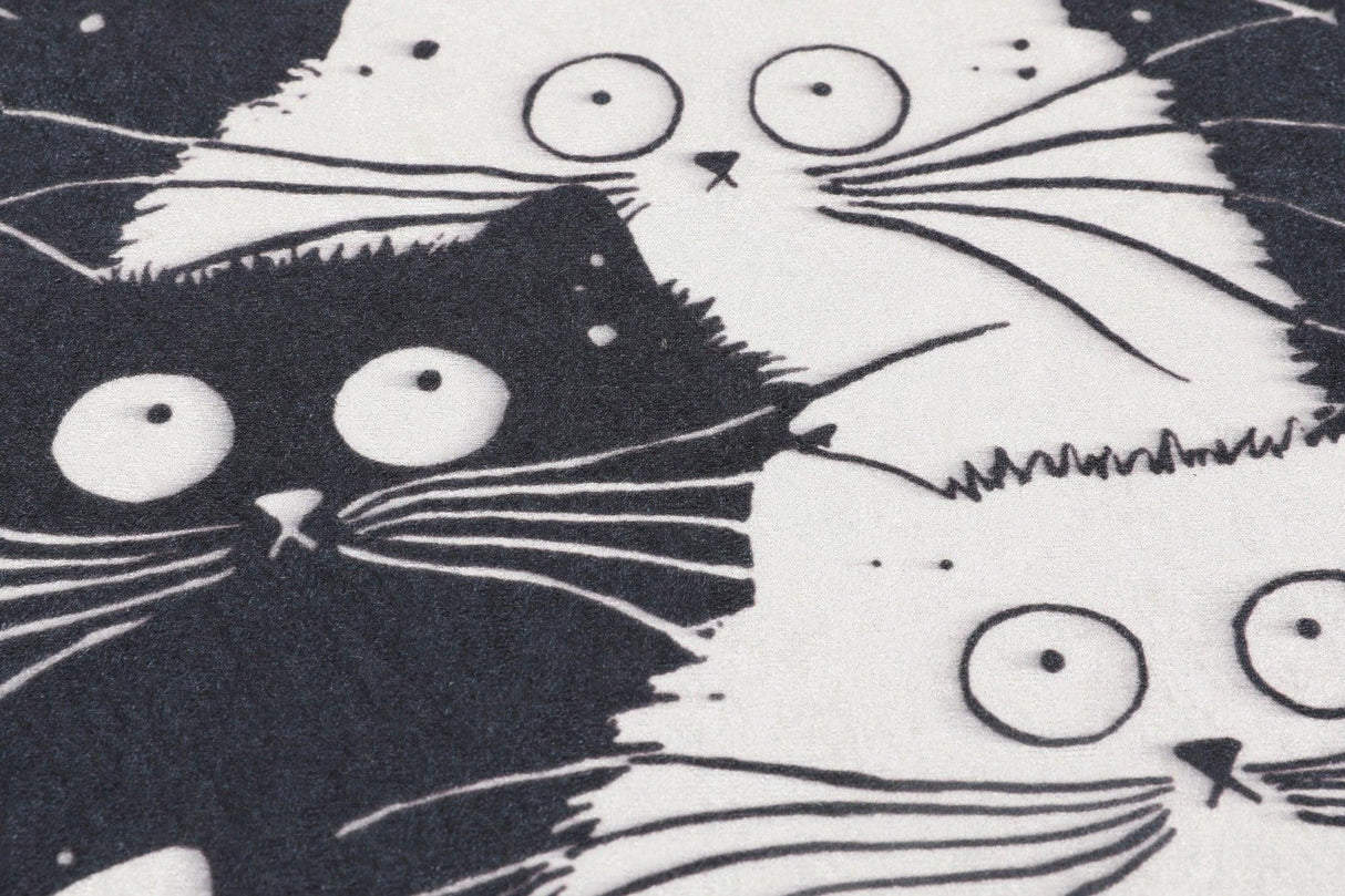 Covor de baie, Alb - Negru