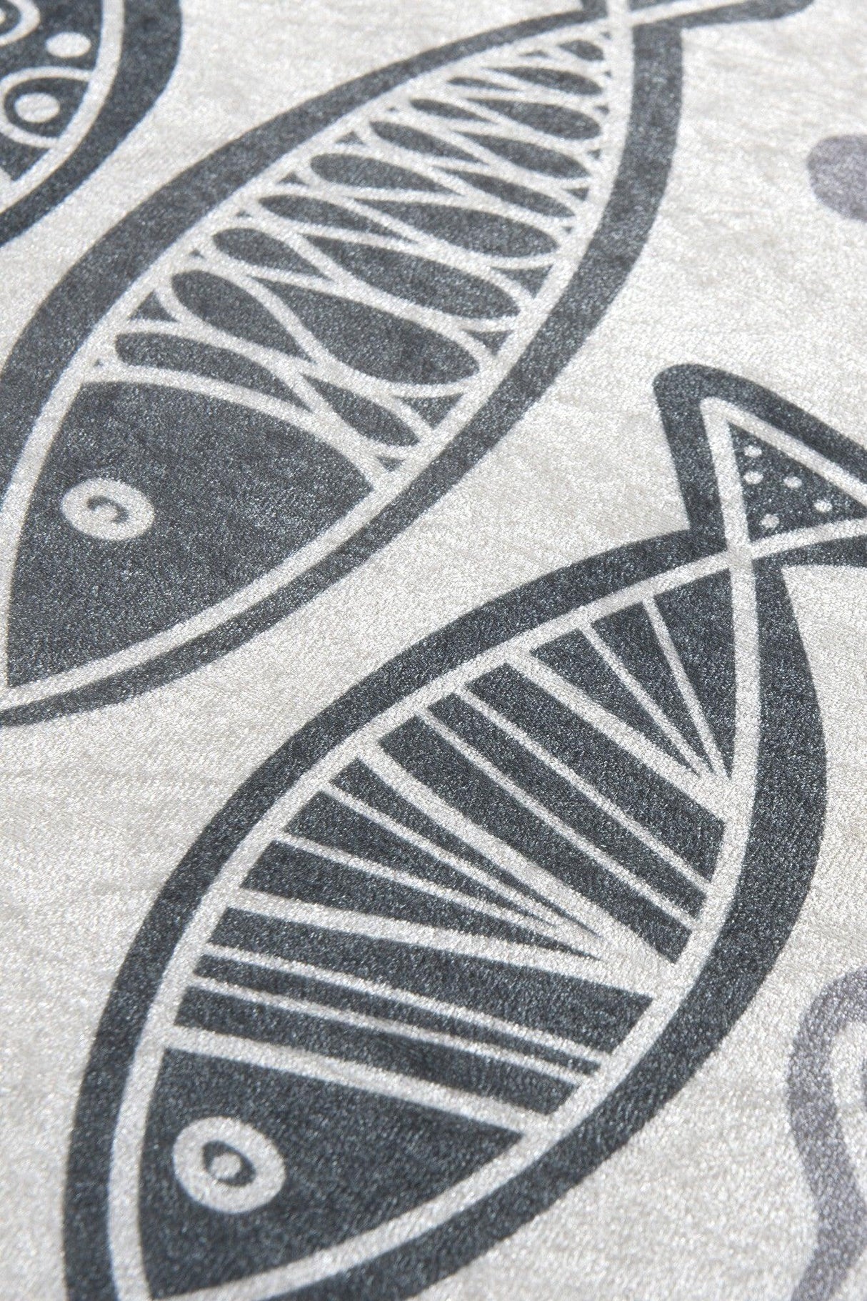 Covor de baie, Gri - Negru