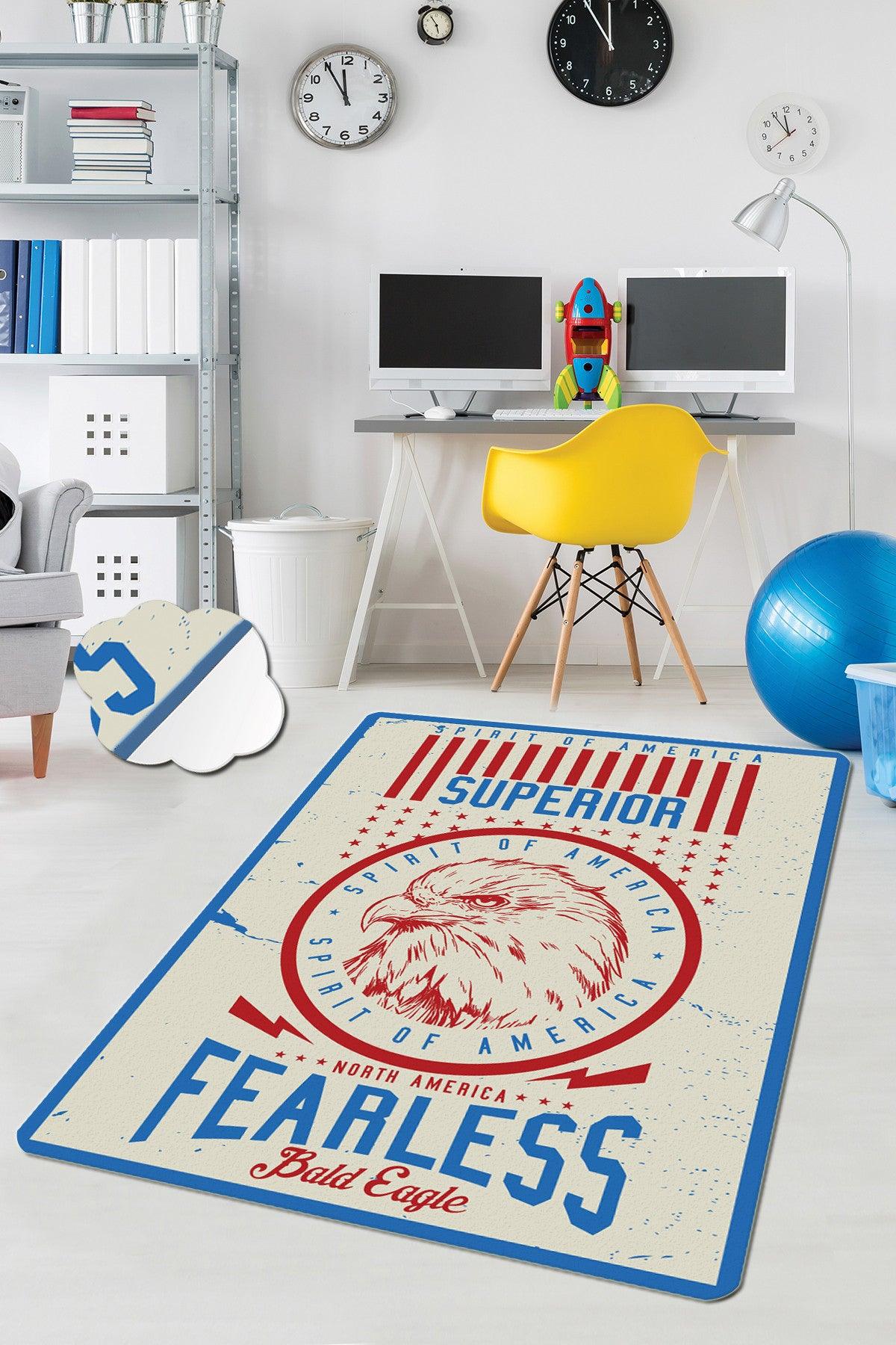 Covor de Copii Fearless Eagle, Multicolor, 80x200 cm