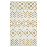 Covor de living / dormitor Maze Home Mondo Reversibil, Cream Beige 01 (diverse dimensiuni), 80x150 cm