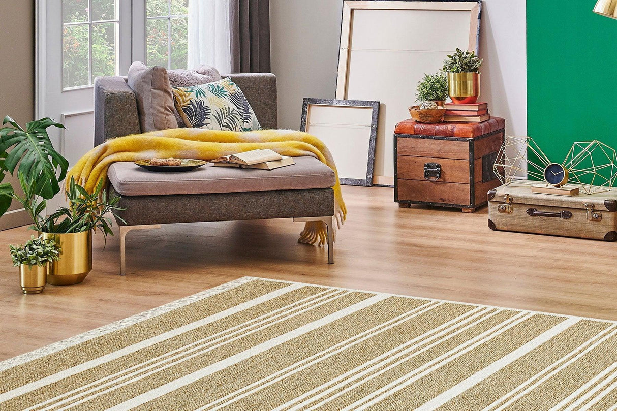 Covor Maze Home MONDO, Reversibil, Cream Beige 02 - Adorehome.ro - Covoare - Maze - MD 02 BEIGE _ 80*150