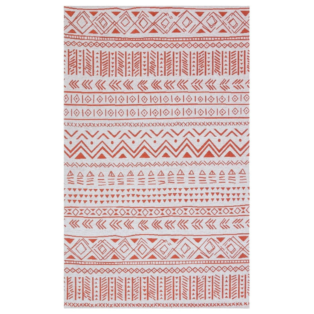 Covor de living / dormitor Maze Home Palma Lavabil, Gri - Rosu (diverse dimensiuni), 80x150 cm - Roz